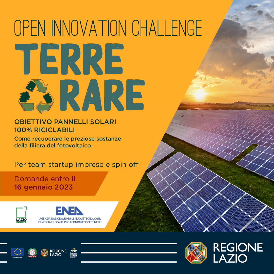 Aperte le iscrizioni per l’Open Innovation Challenge “Terre Rare”